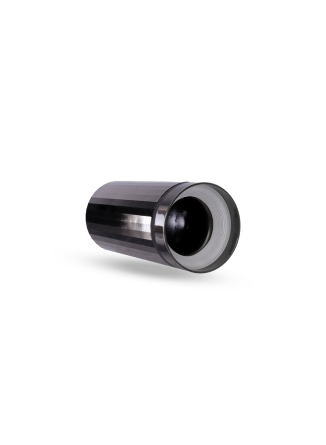 Jana Light Empty Faceted Black Aluminum Cylinder with Acrylic Edge, 7×15 cm – Jana Light JN456 - Image 2